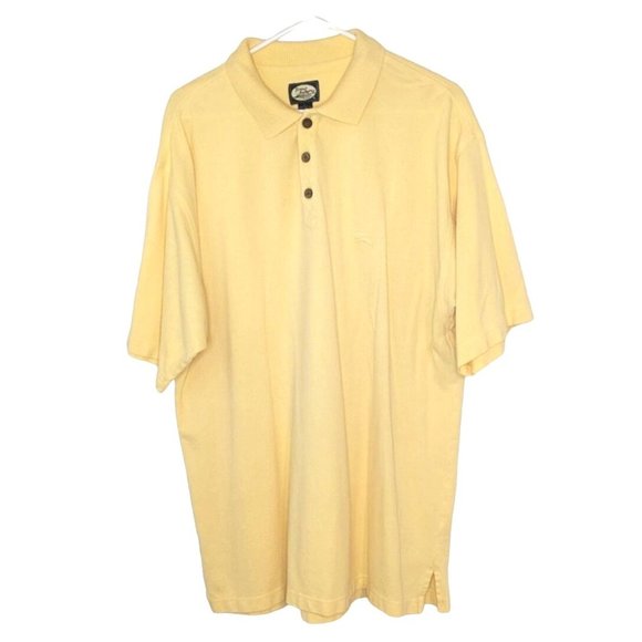 Tommy Bahama Other - Tommy Bahama Men's Shirt Large Yellow Short Sleeve Collar Polo